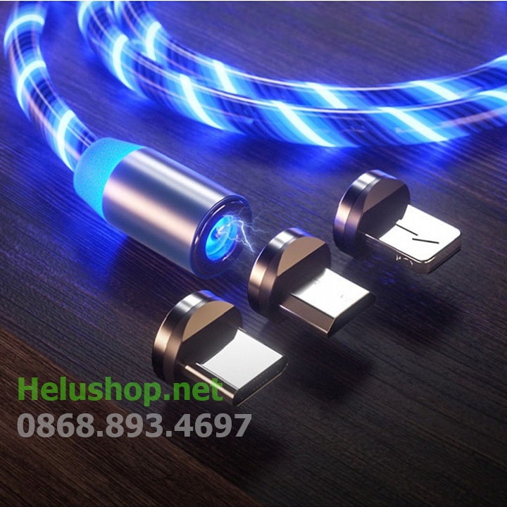 Dây Cáp Sạc Nam Châm Phát Sáng Xoay 360 Độ,Từ Tính Hit Mạnh,cáp sạc ip,cáp sạc đèn LED,dây sạc nam châm,cáp bọc