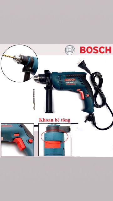 🔥FREESHIP XTRA🔥MÁY KHOAN BÊTONG KHOAN GỖ SẮT  BOSCH 13MM - LÕI ĐỒNG NGUYÊN CHẤT