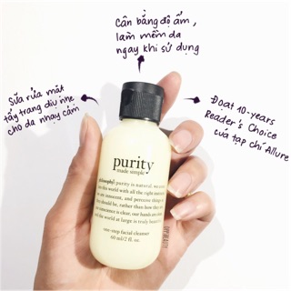 Sữa Rửa Mặt Tẩy Trang Philosophy Purity 30ml