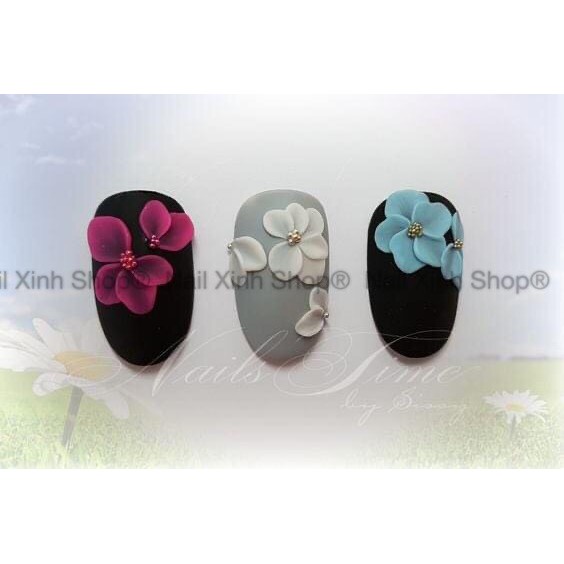 Set 12 màu gel khô nặn hoa không lưu hình, bột nặn hoa khô, phụ kiện nail chuyên dụng nail salon