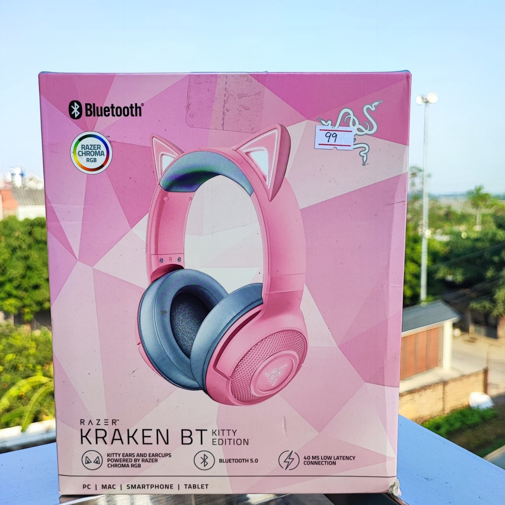 Tai nghe bluetooth Razer Kraken BT Kitty Edition - Tai nghe không dây phiên bản màu hồng