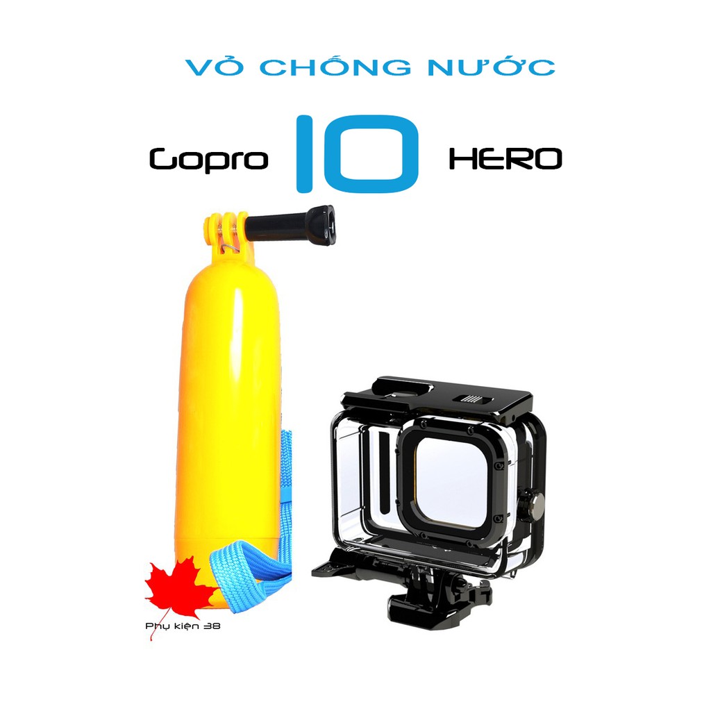 [ GOPRO 10 ] Case chống nước cho CASE GOPRO HERO 10 + tặng 12 miếng chống đọng sương