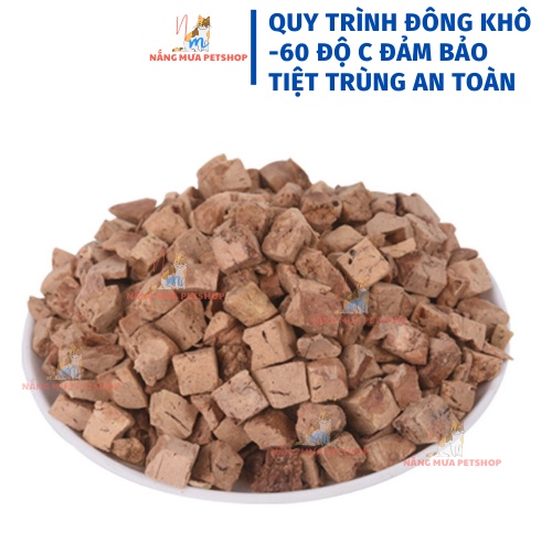 Gan gà sấy cho chó mèo, thức ăn đông khô, snack cho chó mèo