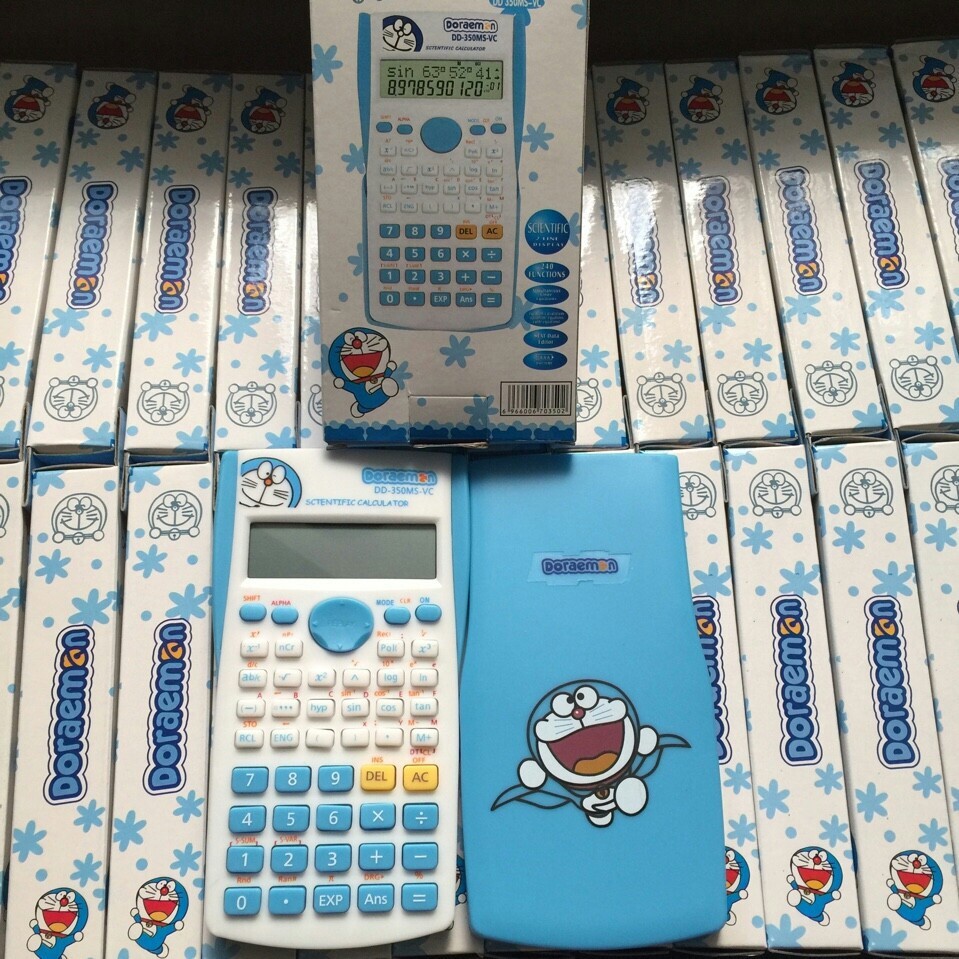 (Tặng pin) Máy tính bỏ túi Doremon-Hello Kitty FX570MS