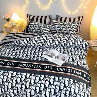 Bộ vỏ chăn ga cottong poly hàng nhập khẩu mẫu dio kẻ  ,đủ kích thước ga giường