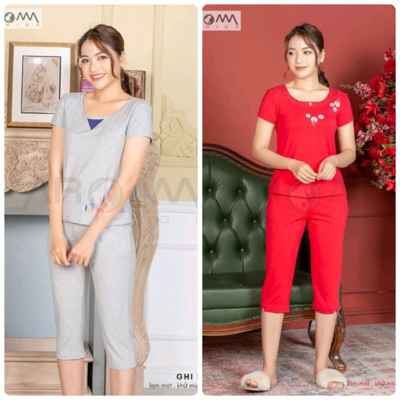 Bộ ở nhà NỮ Laroma chất liệu cotton cao cấp khử mùi