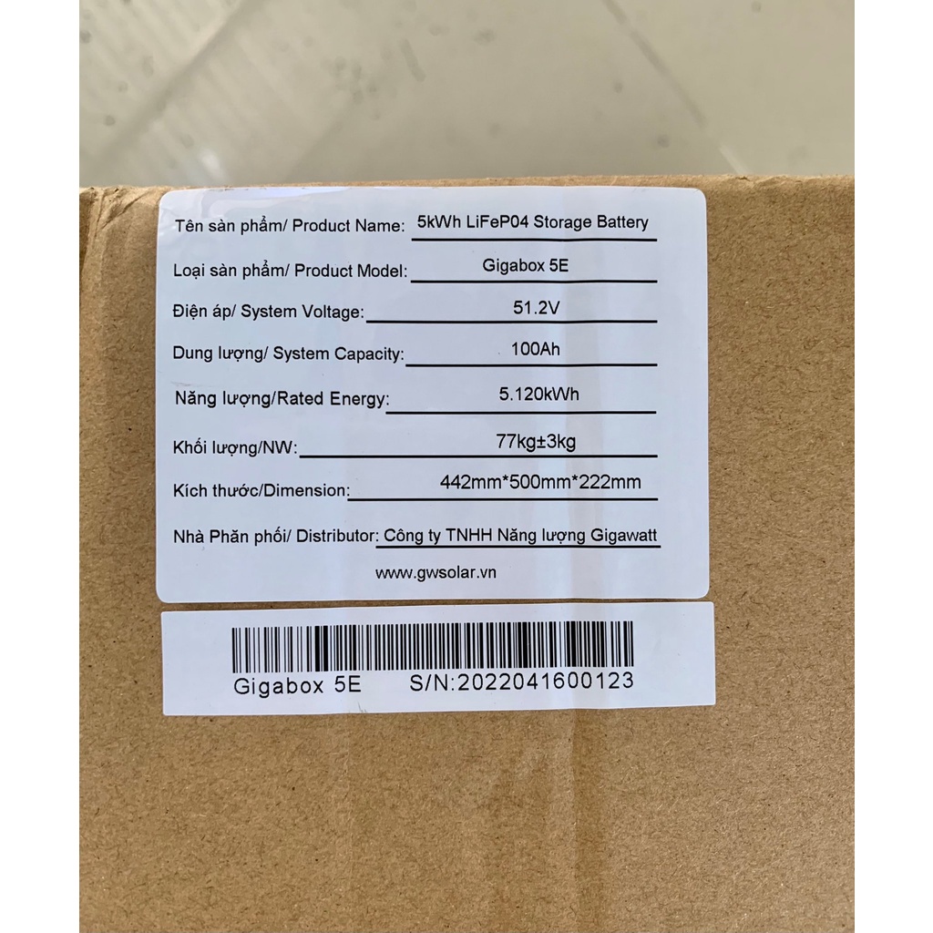 Pin LITHIUM GIGABOX 5E 48V 100AH