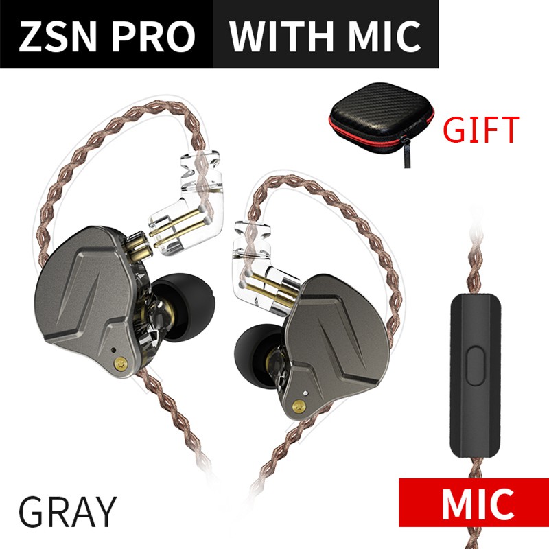 KZ ZSN Pro 1BA + 1DD Loa lai trong tai Tai nghe chơi game Tai nghe âm nhạc Tai nghe giám sát Tai ngh