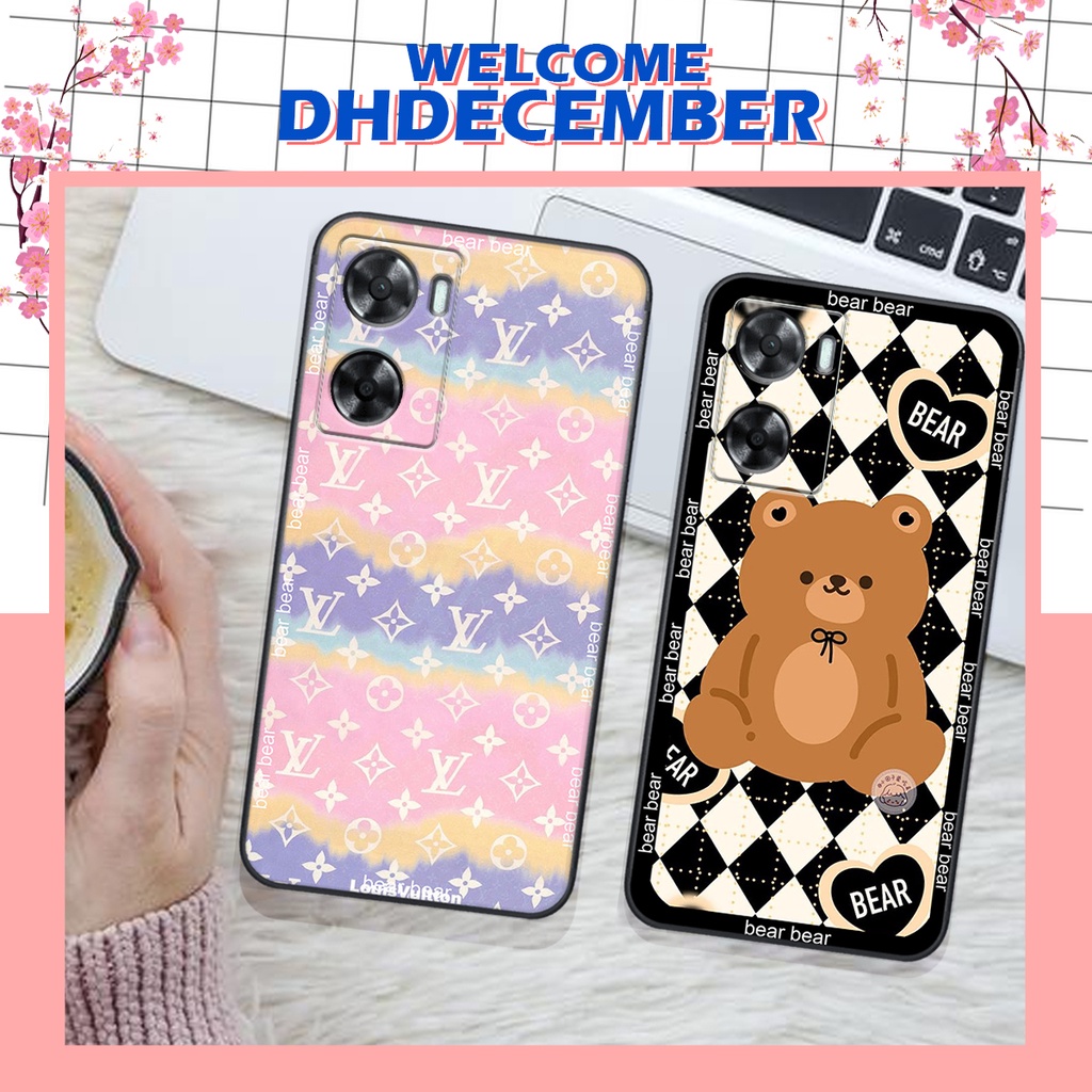 Ốp lưng Oppo A57 2022 / A77 4G / A77S BẢO VỆ CAMERA in hình 3D GẤU HỒNG-GẤU BE3R -XINH XẺO CỰC ĐẸP