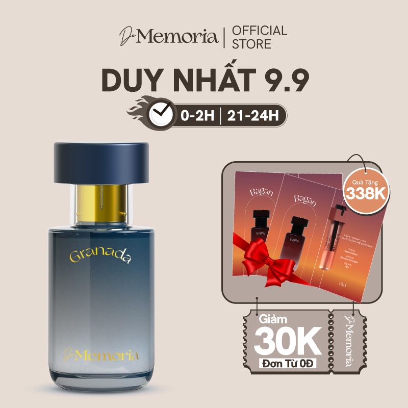Nước Hoa Unisex De Memoria Quyến Rũ, Hoa Cam Nồng Nàn (30ml) - Granada 03 BST Ký Ức Đầu Tiên