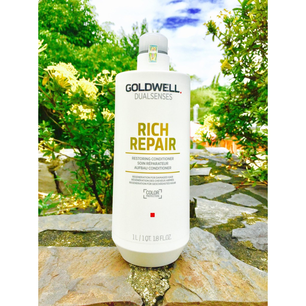 🇩🇪Goldwell🇩🇪 Dầu xả phục hồi tóc siêu mượt Goldwell Rich Repair Restoring Conditioner 1000ml