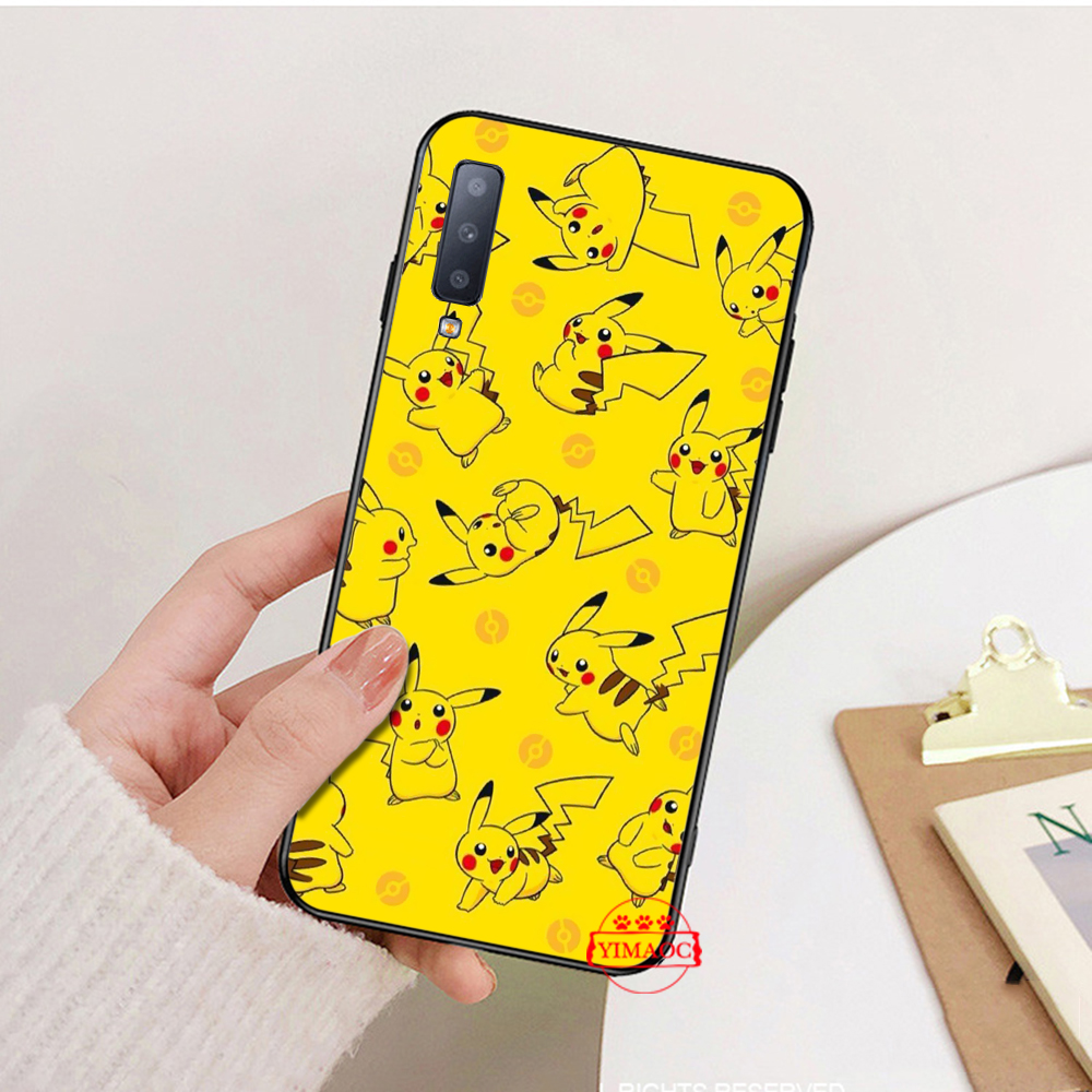 Samsung A3 A5 A6 Plus 2018 A8 A9 75Q fond d écran pokémon Soft Case