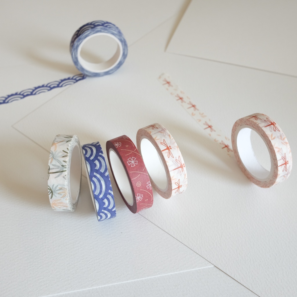 Washi tape (băng keo giấy) họa tiết bốn mùa Nhật Bản 🦋 | A Book of Tea 2022 series