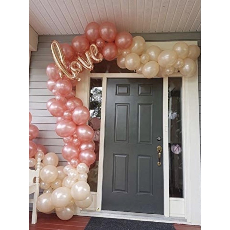 10 Bong Bóng 12 Inch Màu Vàng Hồng Dùng Trang Trí Tiệc Sinh Nhật