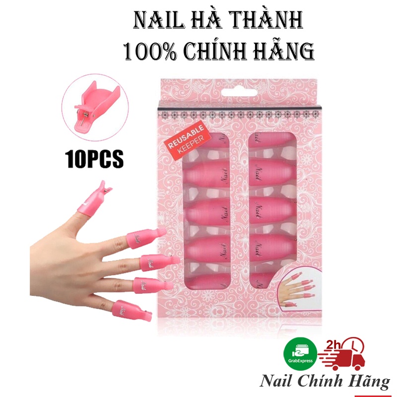 Kẹp ủ phá sơn gel móng tay set 10 chiếc phụ kiện nail Jeliva Chính Hãng
