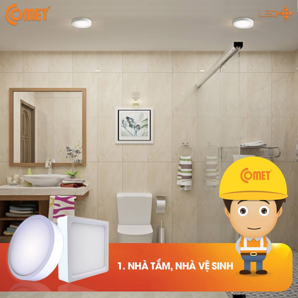 Đèn Led TRÒN ốp nổi Comet CED121T-12, công suất 12W