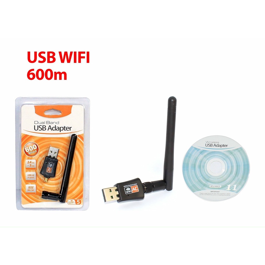 Thiết Bị USB Thu Wireless Chuẩn AC băng thông 600Mbps