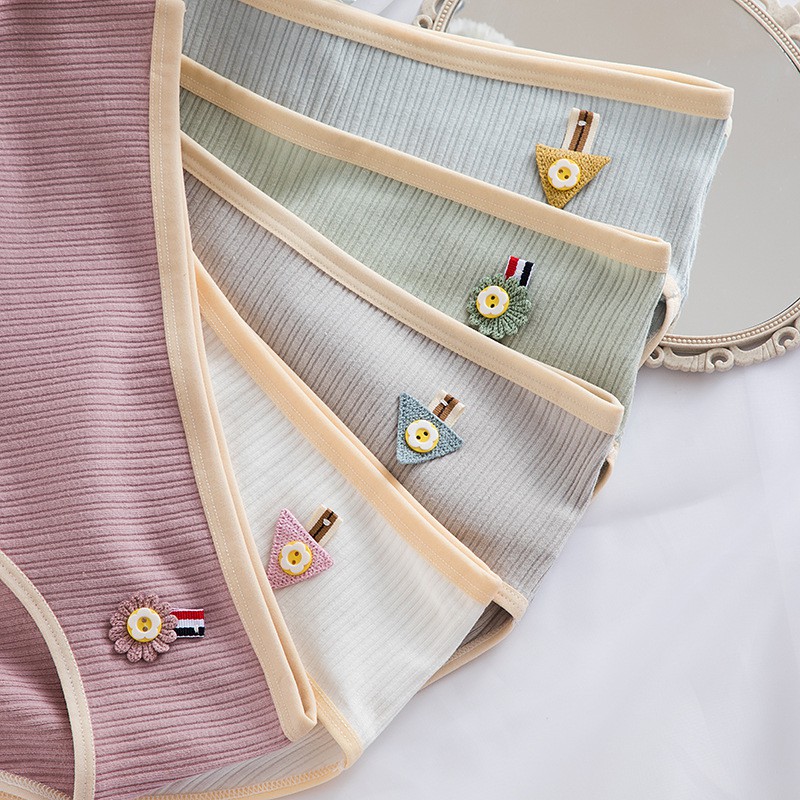 Quần lót nữ cotton gân tăm cao cấp dễ thương mềm mại thoáng khí LAVENUSA QL22
