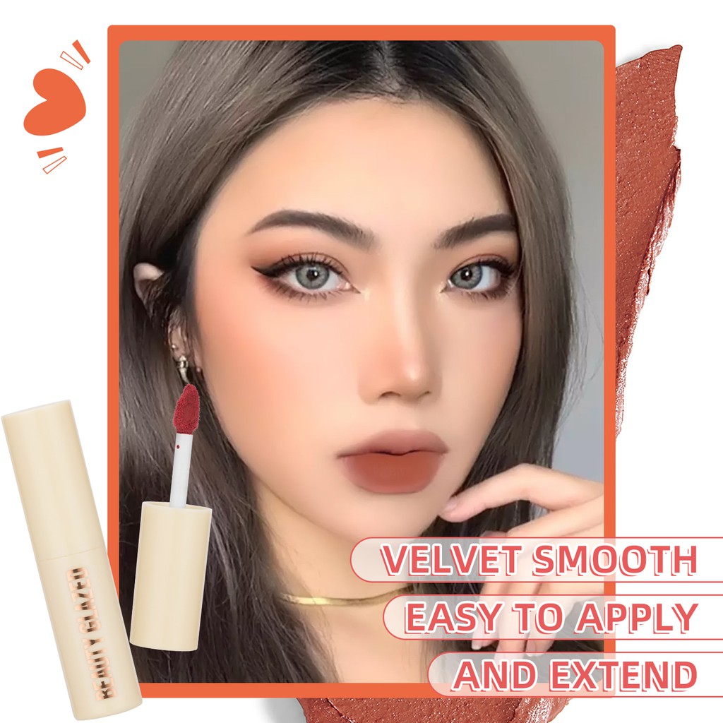 Son Kem Lì BEAUTY GLAZED Kháng Nước Lâu Trôi Với 12 Màu Tùy Chọn