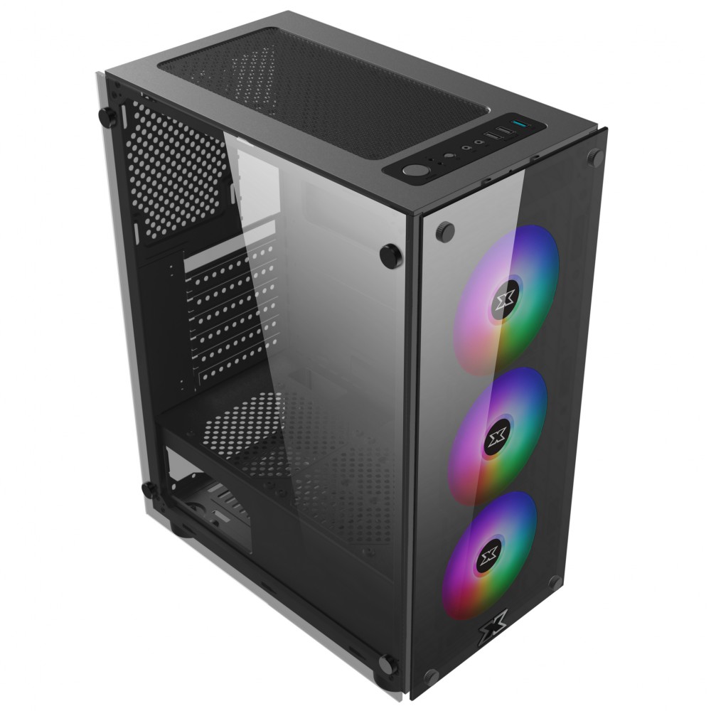 Vỏ Case XIGMATEK HERO 3F  - ATX, 2 SIDE TEMPERED GLASS, KÈM 03 FAN XIGMATEK X20F