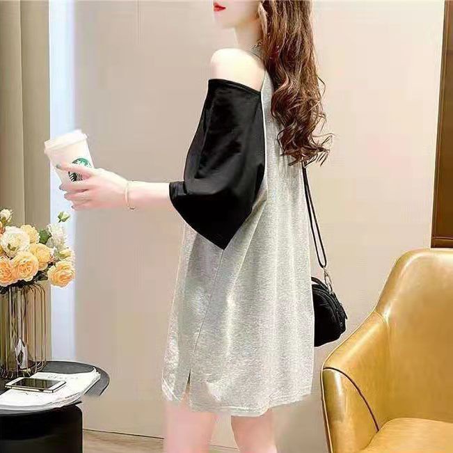 Áo Thun Nữ Ngắn Tay Hở Vai Thời Trang Hàn Quốc Mới
