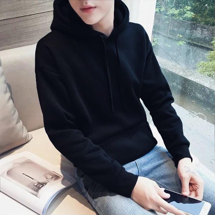 Áo Khoác Hoodie nỉ bông đen / trắng | Áo khoác hoodie trơn