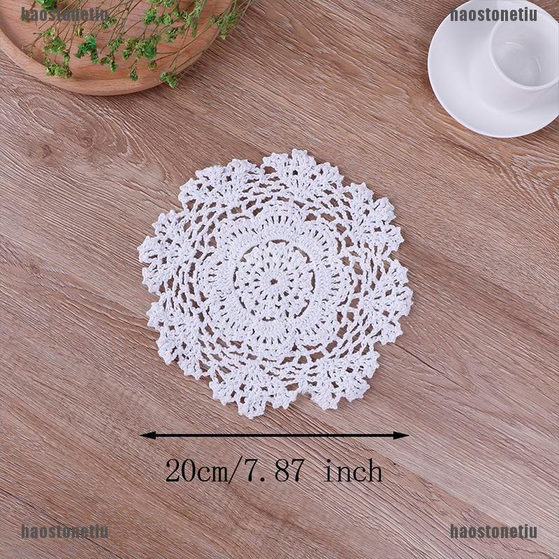 Tấm Lót Bàn Ăn Đan Len Bằng Cotton Họa Tiết Giáng Sinh Độc Đáo Tiện Dụng