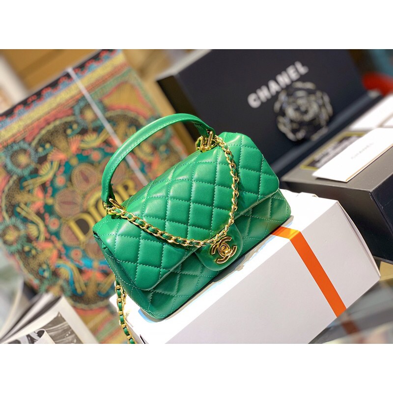 ⚜️ CHA-NEL MINI FLAP BAG WITH TOP HANDLE SP
