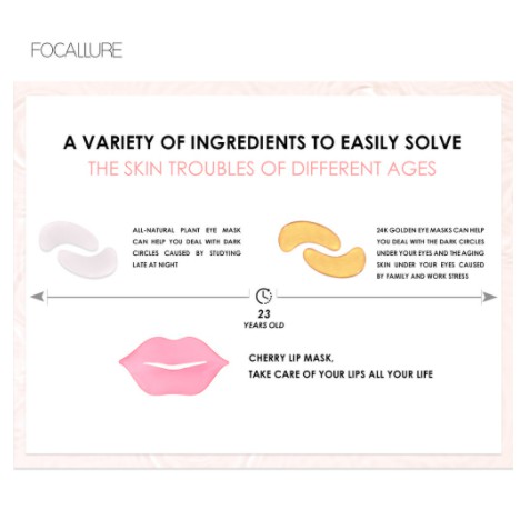 FA-SC01 Nạ Mắt / Mặt Nạ Môi FOCALLURE Chứa Vitamin E hỗ trợ cải thiện Quầng Thâm Tàn Nhang Làm Trẻ Hóa Da | BigBuy360 - bigbuy360.vn