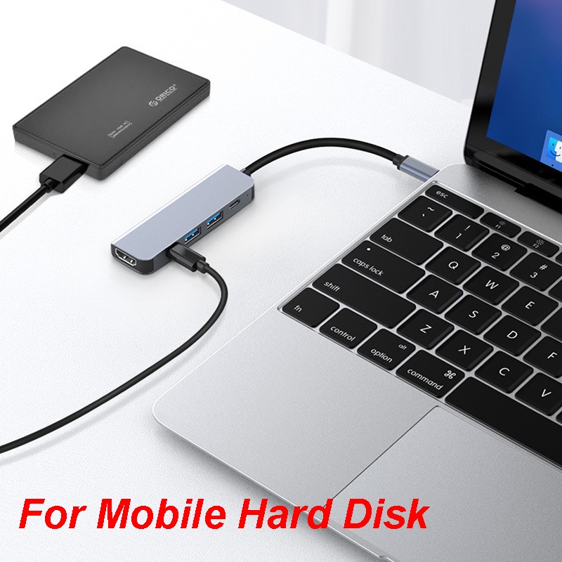 Hub Chia Cổng USB 3.0 2.0 4K HDMI PD Cho Macbook Pro / Air iPad XPS Surface