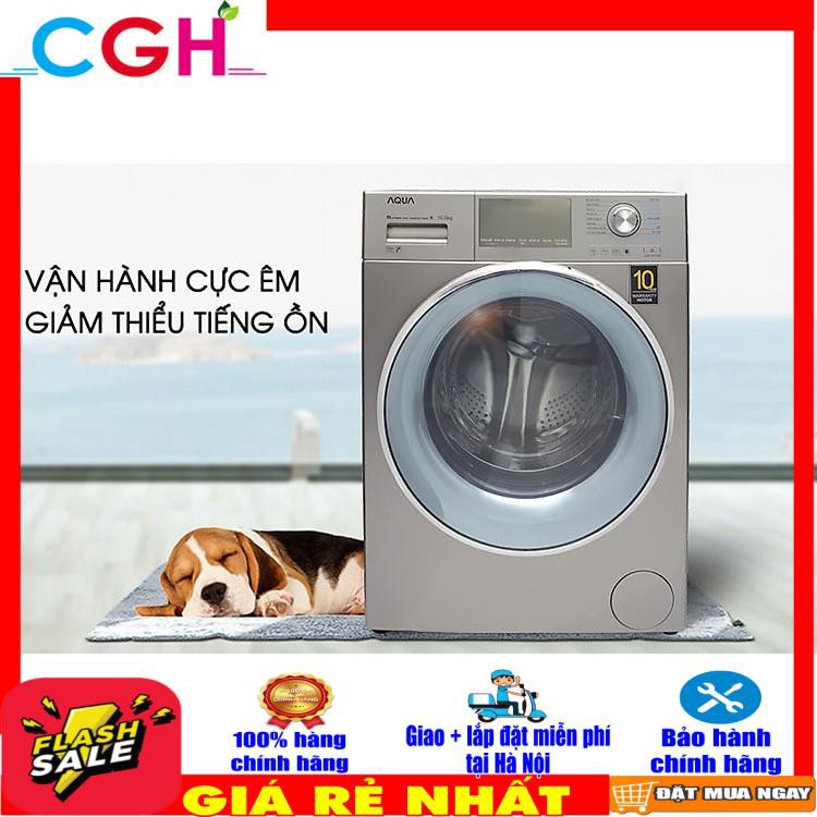 Máy giặt Aqua inverter 8.5 kg AQD-DD850E.S (Miễn phí vận chuyển tại Hà Nội)