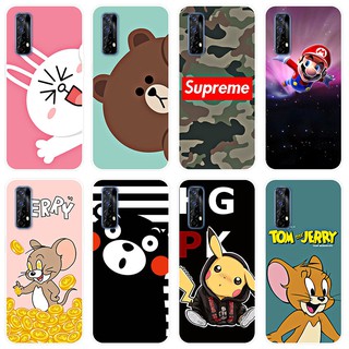 Ốp Điện Thoại TPU Dẻo Họa Tiết Hoa Xinh Xắn Thời Trang Cho Realme 7 Realme 7 Realme7