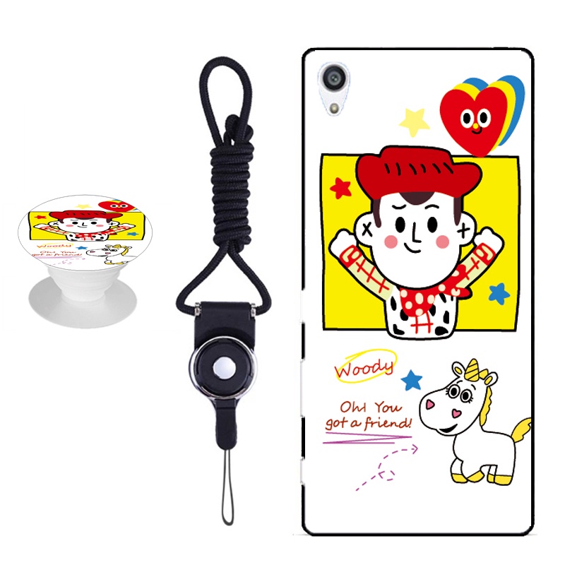 (Chất Lượng Cao) Ốp Điện Thoại Chống Sốc Có Vòng Đỡ Và Dây Cho SONY Xperia Z5 Plus / Z5 Premium / E6883 / E6853 / E6833