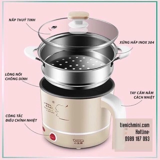 ca nấu mì mini