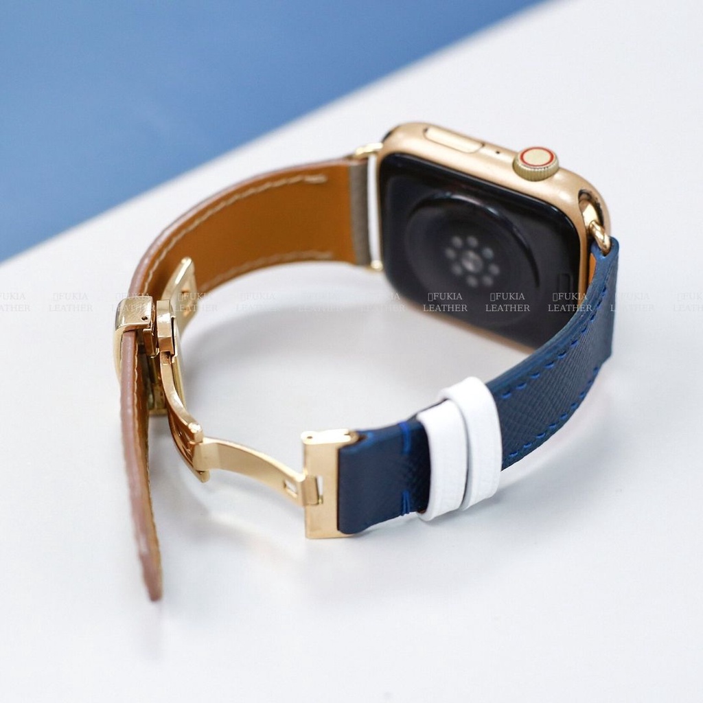 Dây da thủ công Epsom Mix Màu 3 dành cho Apple Watch, đồng hồ thông minh, đồng hồ cơ