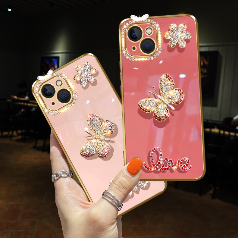 Ốp điện thoại đính đá phù hợp cho OPPO A15 A15s A74 5G A54 A53 A33 A52 A92 A91 A31 A9 A5 2020 A7 A5s A12 A11k A3s A83