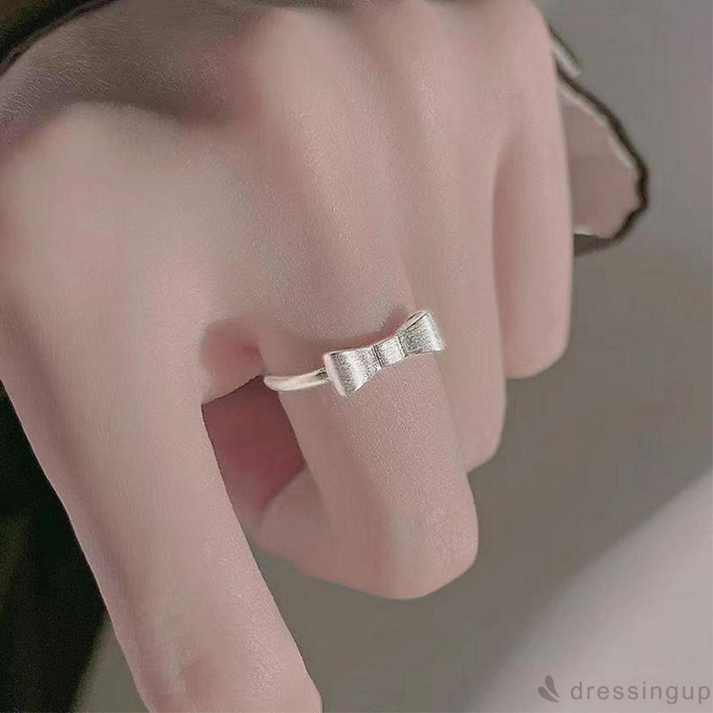 Nhẫn hình nơ hoạt hình có thể điều chỉnh phong cách ngọt ngào cho nữ