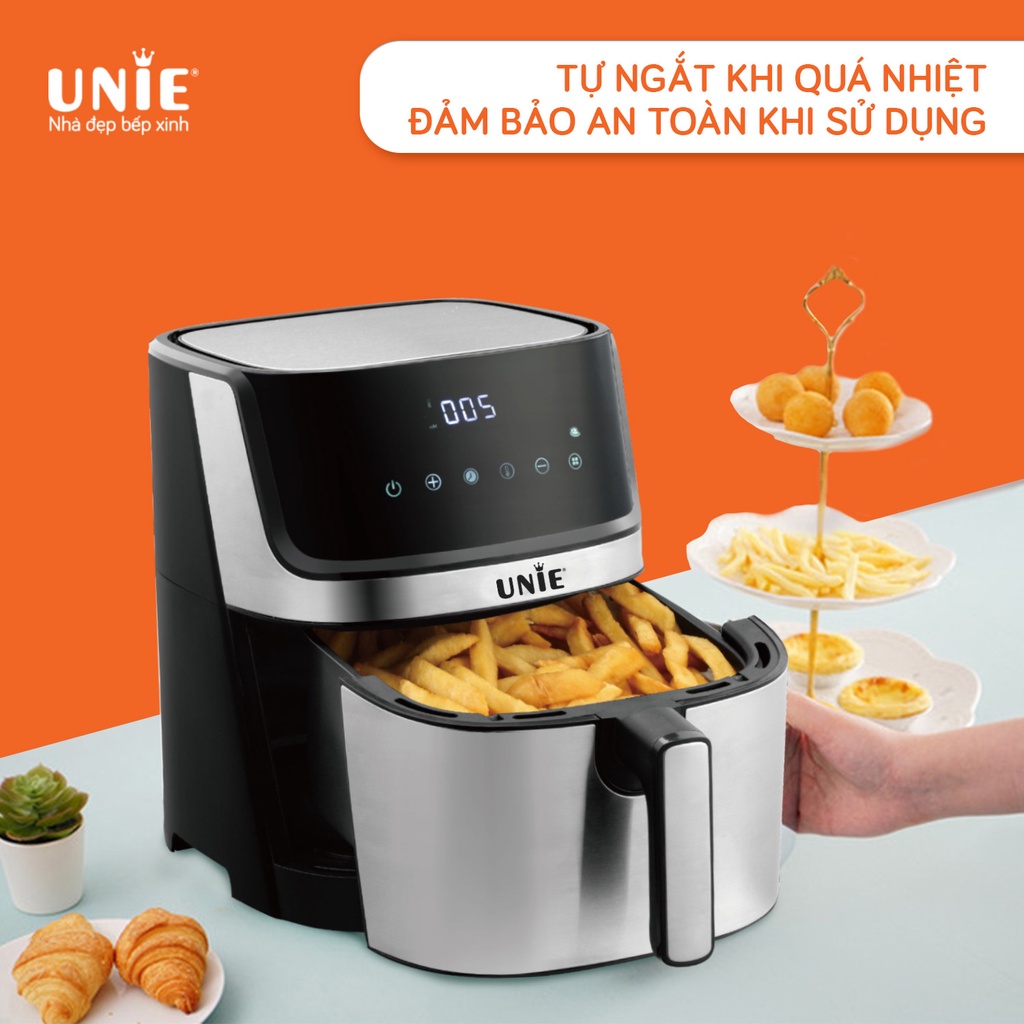 [Mã ELHADEV giảm 4% đơn 300K] Nồi chiên không dầu UNIE UE-600 dung tích 6.5 Lít công suất 1500W