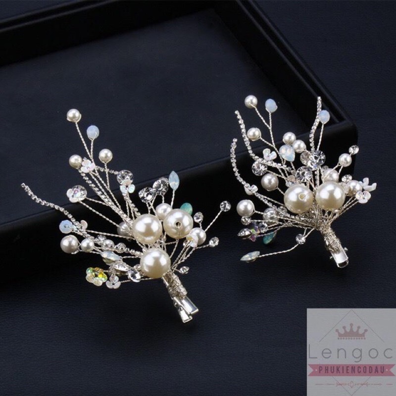 Cài tóc cô dâu cao cấp sang trọng thanh lịch