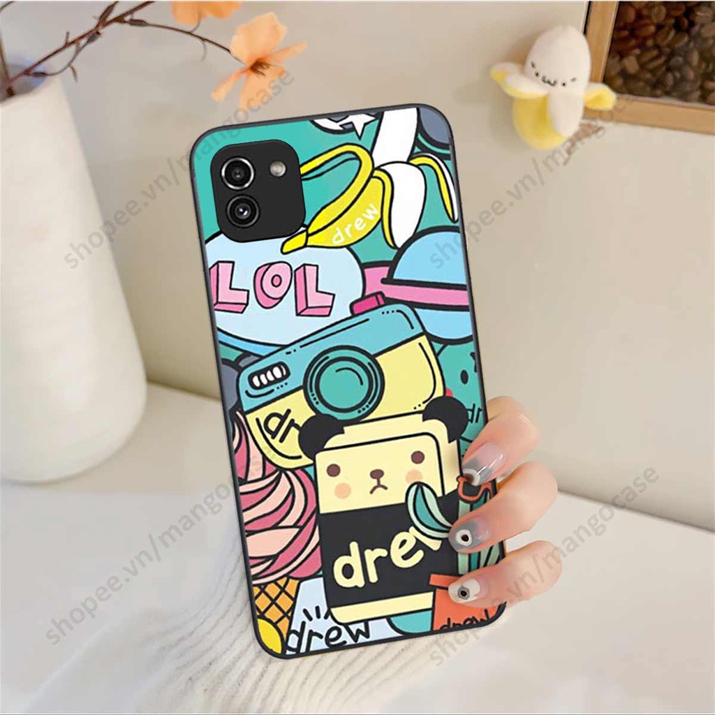 Ốp lưng điện thoại Samsung A03 drew, kaws, bape cao cấp, vỏ ốp rẻ đẹp