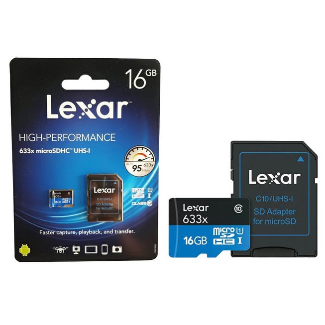 Thẻ Nhớ Lexar Microsd 16gb 633x Lên Tới 95mb / S