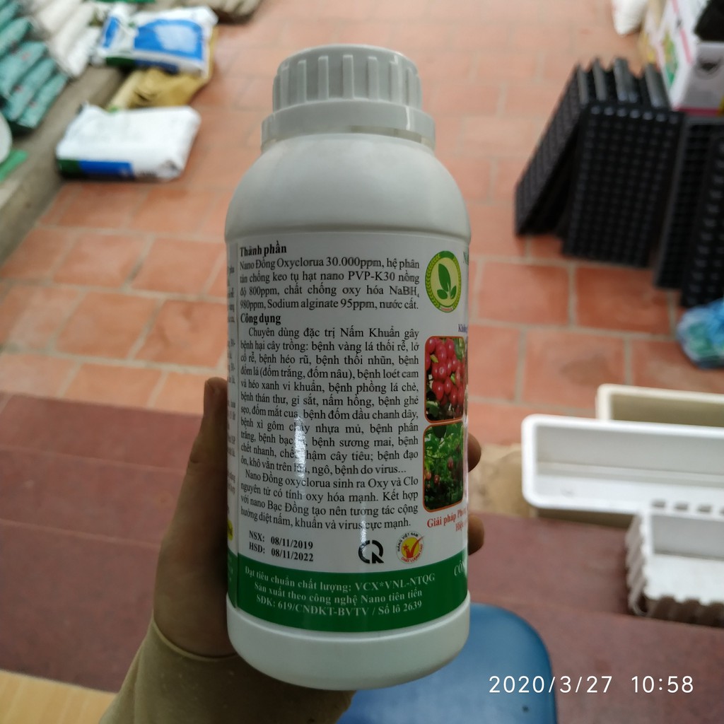 Nano Đồng Oxyclorua 500ml- Đặc trị Nấm khuẩn