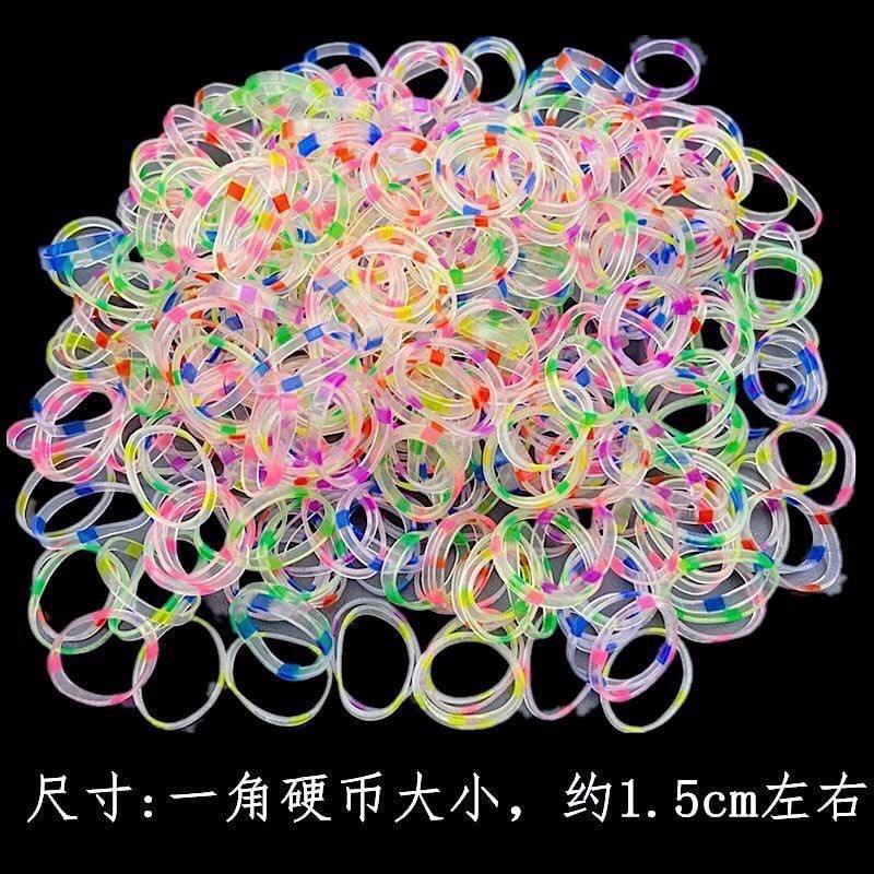 Hộp 1000 thun cột tóc nhiều màu sắc cho bé - Chun Cột Tóc Dumi Shop