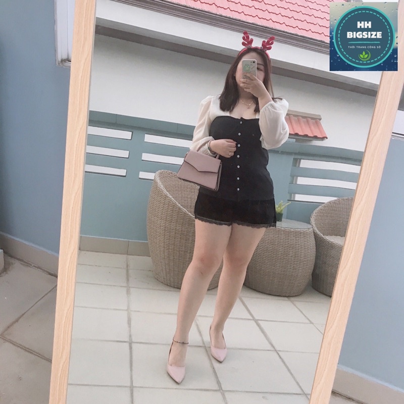ÁO THUN GÂN BIGSIZE TAY DÀI PHỐI TƠ PHOM ĐẸP