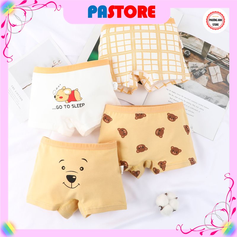 Quần chip đùi bé gái, quần lót cotton họa tiết công chúa đáng yêu xinh xắn cho bé gái PASTORE