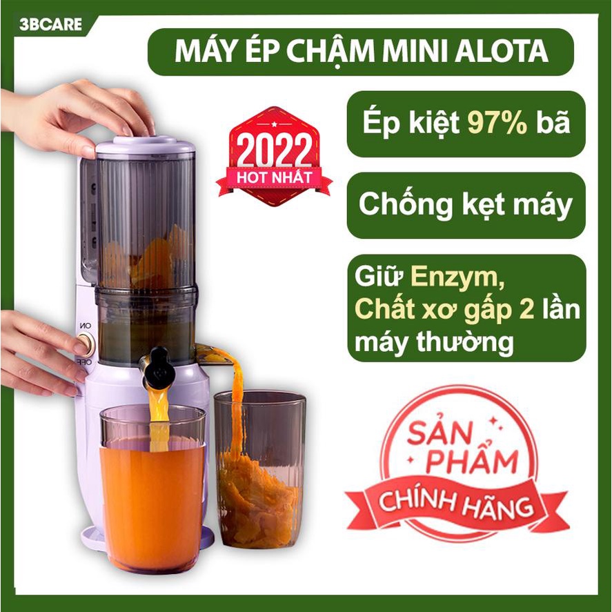 Máy ép chậm mini ALOTA E11 ép kiệt 97% bã giữ trọn dinh dưỡng , máy ép trái cây