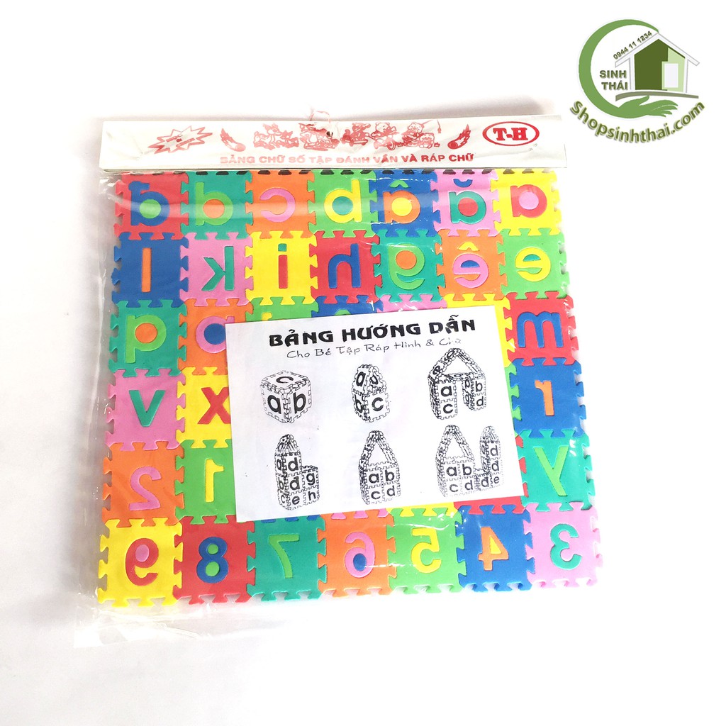Thảm xốp lắp ghép cho bé hình chữ cái và số 34cm x 36cm