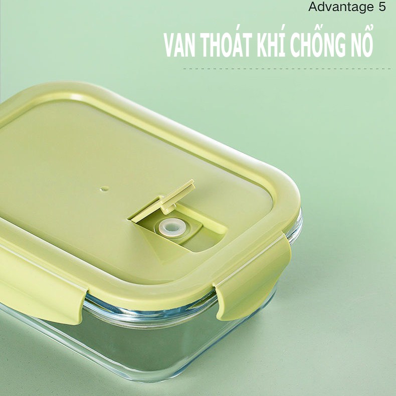 💝FREESHIP💝 Hộp cơm văn phòng thủy tinh giữ nhiệt chia ngăn 1000ml 680ml 410ml bao hanh 12 thang - Q031 | BigBuy360 - bigbuy360.vn