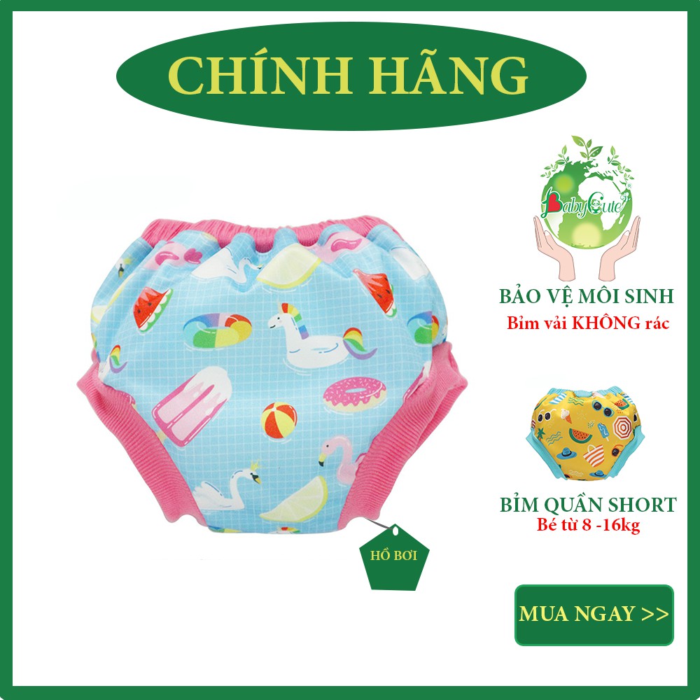 [MẪU MỚI] Tã bỉm vải BabyCute Quần short size M (8-16kg) cho bé mặc ngày và đêm - Giao mẫu ngẫu nhiên