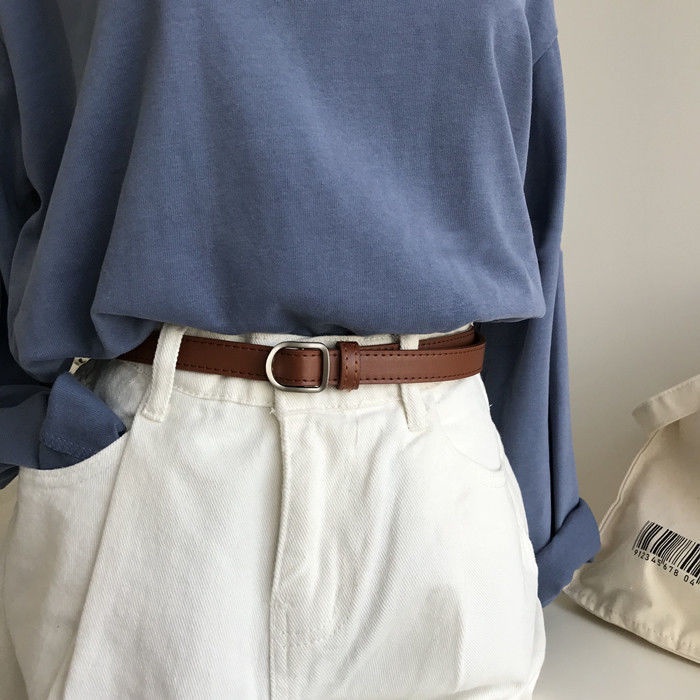 Dây Nịt Không Đục Lỗ Đơn Giản Thời Trang Hàn Quốc Cho Nữ